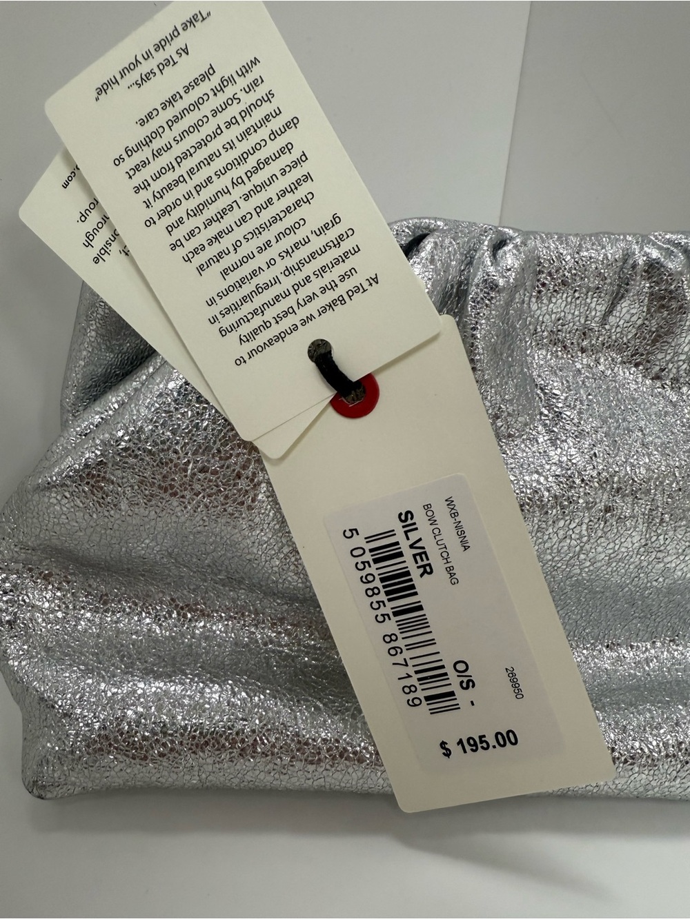 Ted Baker Bow Clutch Bag in Silver - Picture 5 of 6